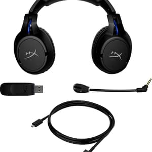 HyperX Cloud Flight – Cuffie da gioco wireless (nero-blu) – PS5-PS4 – nuovo