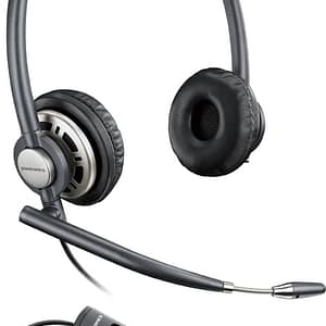 POLY Encorepro HW725 Cuffia cablata ad archetto per ufficio/centro chiamate Nero, Argento – nuovo