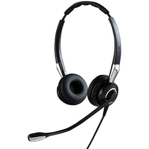 Jabra Biz 2400 II QD Duo UNC Cuffie cablate ad archetto per ufficio/centro chiamate Nero, Argento – nuovo