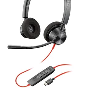 POLY 3320 Cuffia cablata ad archetto per chiamate/musica USB Type-C Nero – nuovo