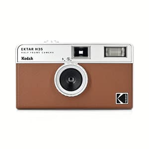KODAK RK0102 – Fotocamera H35, obiettivo da 22 mm, adatta per pellicole ISO 200/400 – Marrone – nuovo