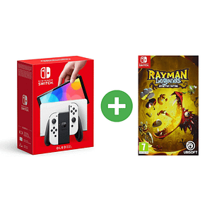 Switch OLED & Rayman Legends: Definitive Edition – console di gioco portatile 17,8 cm (7 ) 64 GB Touchscreen Wifi Nero, Bianco – Ricondizionato – Condizioni eccellenti