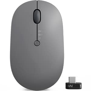 Lenovo Go Multi-Device Mouse da ufficio ambidestro RF Wireless + Bluetooth Ottico 2400 DPI – nuovo