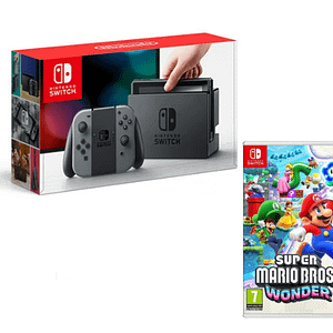 Switch grigio 32 GB e Super Mario Bros Wonder – nuovo