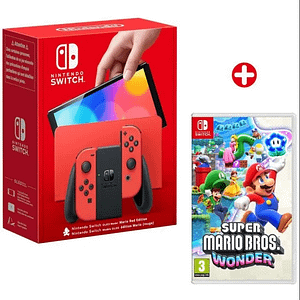 Switch OLED Rosso 64 GB & Super Mario Bros Wonder – nuovo