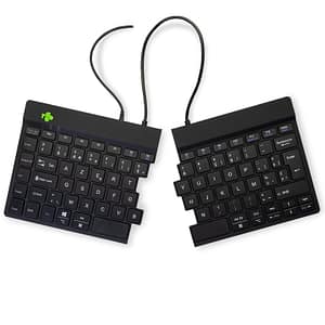 R-Go Tools Split Keyboard R-Go Break con software di pausa, tastiera ergonomica split, AZERTY (BE), USB con cavo, nero – nuovo