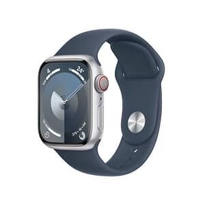 Watch Series 9 GPS + Cellular, cassa in alluminio da 41 mm con fibbia in gomma, blu, S/M – nuovo