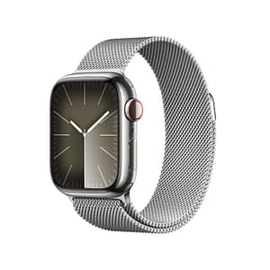 Watch Series 9 GPS + Cellular, cassa in acciaio da 41 mm con cinturino milanese, argento – nuovo