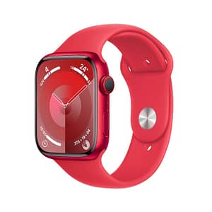 Watch Series 9 GPS + Cellular, cassa in alluminio da 45 mm con fibbia in gomma, rosso, M/L – nuovo