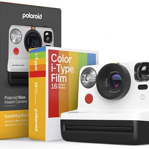 Set di fotocamere istantanee Polaroid Now Generation 2 bianche e nere + 16 pellicole incluse – nuovo