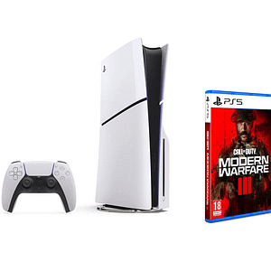 PS5 Slim e Call of Duty: Modern Warfare III Pack – Console giochi Playstation 5 Slim (Standard) da 1 TB, bianco – nuovo