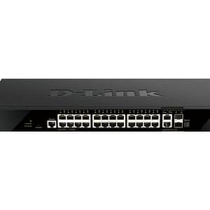 D-Link DGS-1520-28 L3 10G Ethernet Managed Network Switch (100/1000/10000) 1U Nero – nuovo