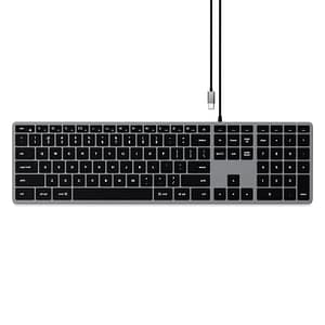 Satechi Slim W3 Home USB QWERTZ Tastiera tedesca nera, grigia – nuovo