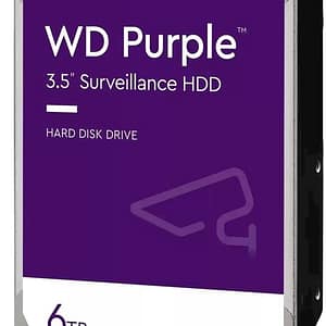 WD Purple, 3,5”, 6 TB, SATA/600, 256 MB di cache – nuovo