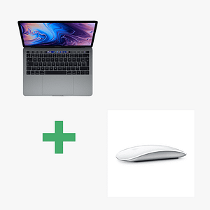 Macbook Pro Core i5 (2017) 13,3′, 3,1 Ghz 256 Go 8 Go Intel Iris Plus Graphics 650, Grigio Acciaio – QWERTY + Magic Mouse 2 Bianco – Ricondizionato – Buono stato
