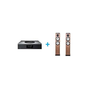 Amplificatore Hi-Fi Technics SA C600EG S Silver + una coppia di diffusori da pavimento Cabasse Jersey MT32 2 Edizione Speciale Noce – nuovo
