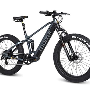 Bicicletta MTB Elettrica , E-FAT26 PRO Moma Bikes, Alluminio, SHIMANO ALTUS 8V, Doppie sospensioni, Freni a Disco idraulico Bat. integrato Ion Litio 48V 13Ah – nuovo