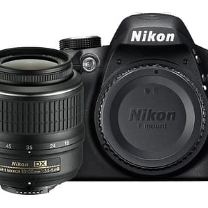 Nikon D3200 + Kit fotocamera reflex AF-S DX NIKKOR 18-55 mm 24,2 MP CMOS 6016 x 4000 pixel Nero – nuovo