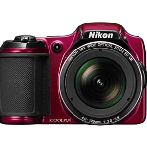 Nikon COOLPIX L820 Fotocamera compatta da 1/2,3  16 MP CMOS 4638 x 3456 pixel Nero, rosso – Ricondizionato – Buono stato