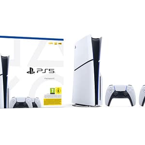 PS5 Slim & 2nd Dualsense Controller White Pack – Console di gioco PlayStation 5 Slim da 1 TB (standard) – nuovo