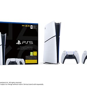 PS5 Slim e secondo controller Dualsense White Pack – Console di gioco PlayStation 5 Slim da 1 TB (digitale) – nuovo