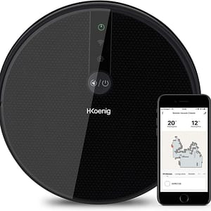 H.Koenig WaterMop Gyro+ 0,6 L robot aspirapolvere senza sacco Nero – nuovo