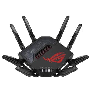ASUS ROG Rapture GT-BE98 Router Wireless 10 Gigabit Ethernet Quad-band (2,4 GHz / 5 GHz-1 / 5 GHz-2 / 6 GHz) Nero – nuovo