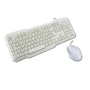 MCL ACK-2012/B tastiera Mouse incluso USB AZERTY francese Bianco – nuovo