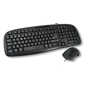 MCL ACK-2012/N tastiera Mouse incluso USB AZERTY francese Nero – nuovo