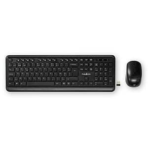 Nedis KBMCW100BKBE Tastiera senza fili AZERTY RF Mouse incluso nero belga – nuovo