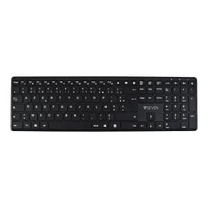 V7 KW550FRBT Tastiera Bluetooth / Wireless 2.4 GHZ francese AZERTY a doppia modalità – Nero – nuovo