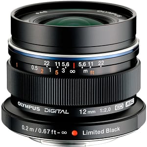 Olympus M.ZUIKO DIGITAL ED 12mm F2.0 Nero – nuovo