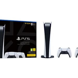 Pacchetto PS5 e controller Dualsense bianco – Console di gioco Playstation 5 (digitale) – Ricondizionato – Buono stato