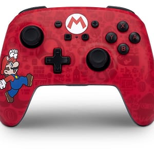 PowerA Here We Go Mario Nero, Rosso Joystick analogico Bluetooth/USB Nintendo Switch – nuovo