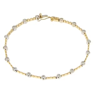 Bracciale Tennis Donna Oro Giallo Bianco Diamanti GL100700