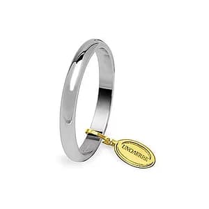 Fede Nuziale Unoaerre 4 Grammi Oro Bianco Francesina 40AFN4