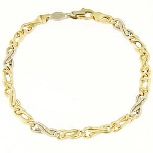 Bracciale Uomo Unoaerre Oro Giallo Bianco GL100119