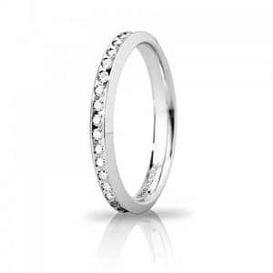 Fede Nuziale Unoaerre Venere Slim Oro Bianco 9.0