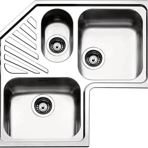 LAVELLO APELL ROAN.3IBC 2 VASCHE E 1/2 ANGOLARE CON GOCCIOLATOIO 83 cm#CONSEGNA IN 3 SETTIMANE#