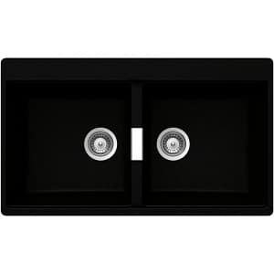 LAVELLO FRAGRANITE SCHOCK HONN200A84 NERO PURO#CONSEGNA IN 3 SETTIMANE#