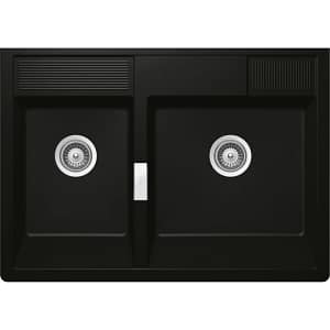 LAVELLO FRAGRANITE KALM175G75 – Green Line 2 vasche da appoggio 90 x 63 – Nero Opaco#CONSEGNA IN 3 SETTIMANE#