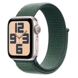 Apple watch se gps 40mm cassa in alluminio starlight cinturino sport loop verde lago
