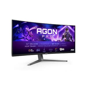 Aoc agon pro ag346ucd monitor curvo 34 qd-oled 175hz wqhd 0,03ms multimediale hub usb 2*hdmi/displayport