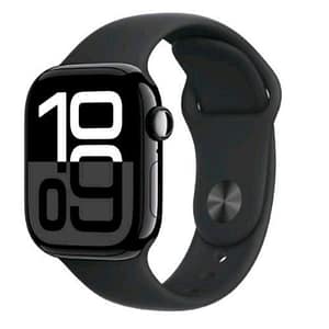 Apple watch series 10 gps 42mm cassa in alluminio jet black cinturino sport nero – s/m