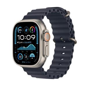 Apple watch 49mm ultra 2 cel.nero ocean titanium naturale cinturino