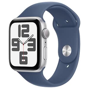 Apple watch se gps 44mm cassa in alluminio argento cinturino sport denim – s/m