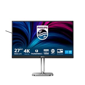 Philips 27b2u6903 6000 series monitor a led 27“ 3840 x 2160 4k uhd (2160p) @ 60 hz ips 350 cd-mÂ² 1000:1 4 ms thunderbolt 4 2xhdmi displayport altoparlanti carbone argento