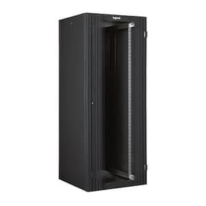 Armadio rack da pavimento legrand 33u 1626x600x600 porta in vetro 2 montanti anteriori ral 7016