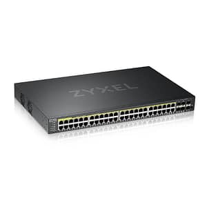 Zyxel gs2220-50hp-eu0101f switch gestito l2 44 x 10/100/1000 (poe+) + 4 x combo gigabit sfp + 2 x gigabit sfp poe+ (375 w) montabile su rack