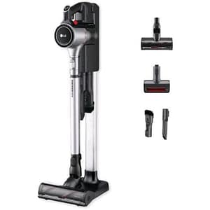 Lg a9k-core1s cordzero scopa elettrica senza fili 200w 2 in 1 autonomia 120 minuti con wifi 2 spazzole 2 accessori e 2 batterie nero